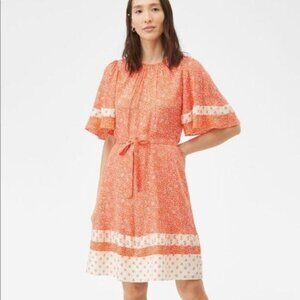 Rebecca Taylor Block Print Mix Silk‎ Jacquard Dress Womens Size 4